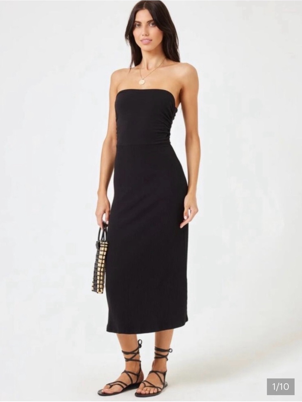 Lspace Black Tube Top multiway Dress/Maxi Skirt Size XS